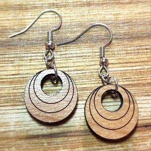 70's Style Round Earrings